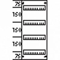 Пластрон с прорезями 1ряд/4 рейки-150 |  код. AS 214 |  ABB